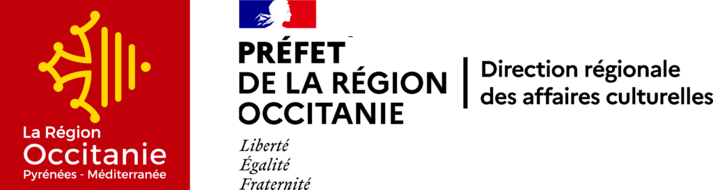 Logos de La Région Occitanie et la DRAC Occitanie